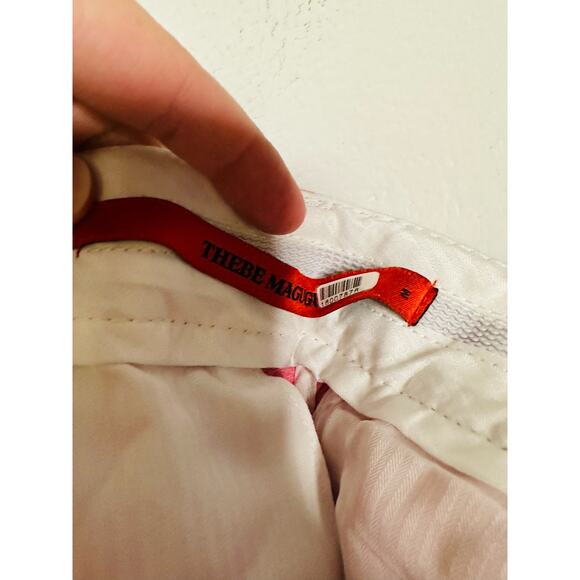 THEBE MAGUGU Pink Straight Leg Trousers Pants Size Medium - Picture 8 of 8